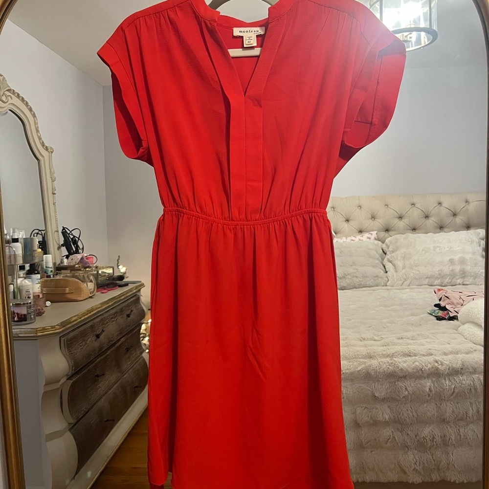 Monteau Vibrant Red Mini Dress
